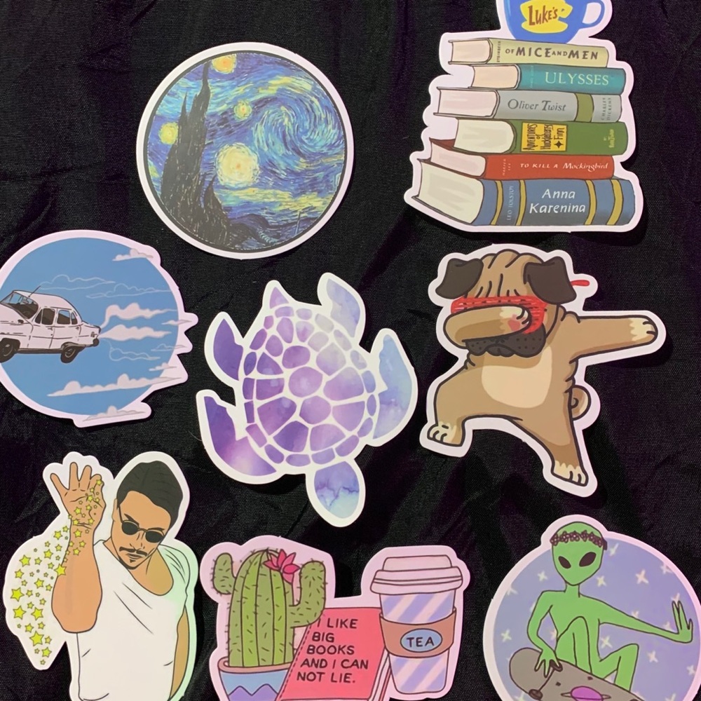 EIGHT HIPSTER DECAL STICKERS